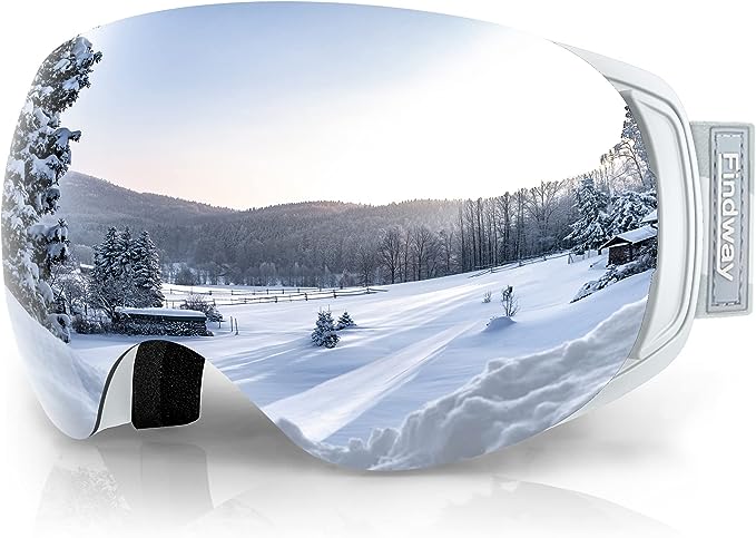 Iridescent Ruby Bling Bunny Ski Goggles 